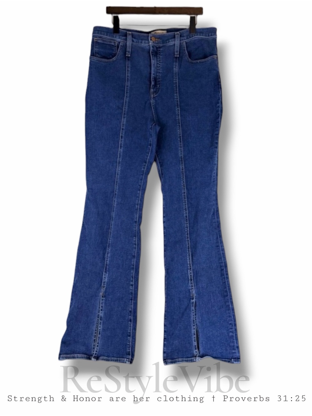 MADEWELL Women’s Size 33 Denim Jeans Roadtripper Style Skinny Flare Fit Stretch
